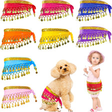 Falda danza del vientre ninos 8 unidades y panuelo para la cadera para disfraces