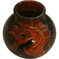 Anita Harris Seahorse Design Studio Pottery Vase Hand Painted Stoke-on-Trent