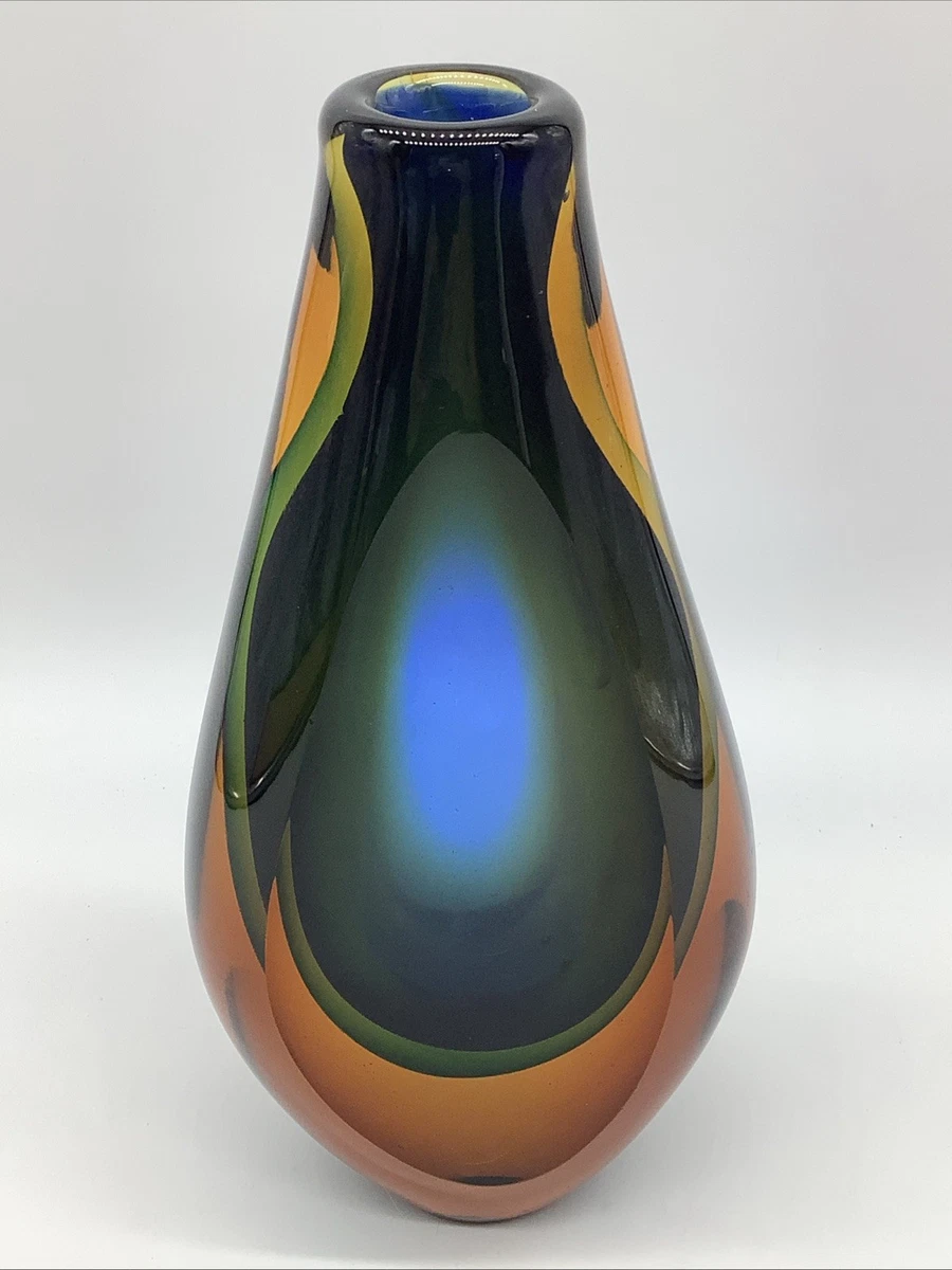 Mid Century Glass Vase In Collectible Vases for sale | eBay
