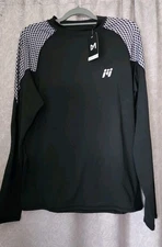 Meetwee Mens Long Sleeve Base Layer  Under Shirt XL Black And White