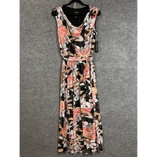 NEW Velvet Fleur Maxi Dress Size 12 Floral Print Sleeveless Cowl Neck