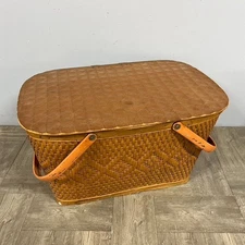 VTG Redman Picnic Quality Baskets Farmhouse Cottage Core Decoration 18x12x9