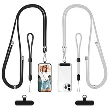 SS Cell Phone Lanyard, 2 Pack Adjustable Phone Lanyard Crossbody Neck Strap ...