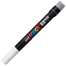 Posca Acrylic Paint Marker, PCF-350 Brush tip, White PX146605000