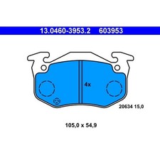 ATE 13.0460-3953.2 Bremsbelagsatz für RENAULT TWINGO C06 Bremse Bremsbeläge