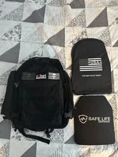 Military Bulletproof Backpack, With Panel, Armor And Conceal Carry Pouch.