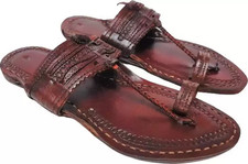 Men Handcrafted Leather Kolhapuri Chappal Ethnic Jesus sandal MK5 US size 10