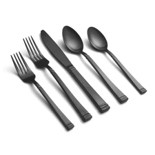 517320DS Riley Gunmetal 20-Piece Fine Flatware Set, Service For 4