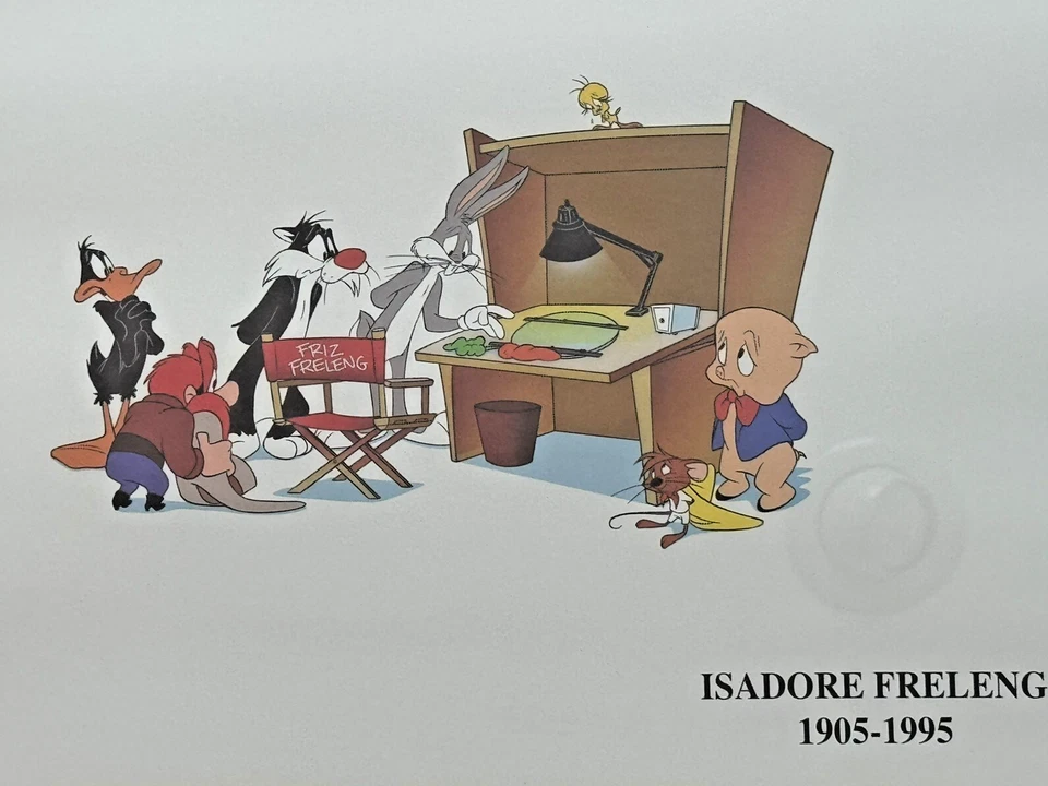 Warner Bros Looney Tunes Isadore Freleng 1995 "Friz" Framed & Matted Print - Image 2 of 4