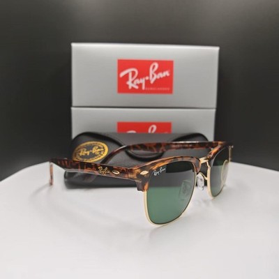 Ray-Ban RB3016 Clubmaster Unisex Sunglasses with Tortoise Frame
