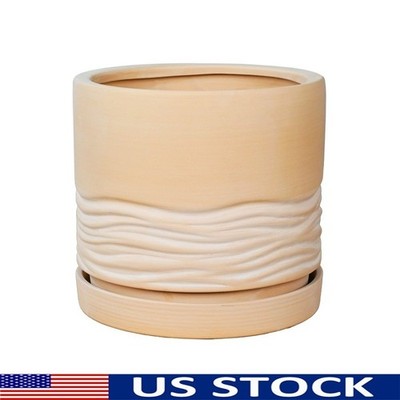 Durable Eco Friendly Terracotta Planter W/ Drainage Hole Indoor Outdoor Garden