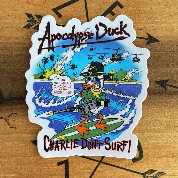 DANGEROUS GOODS ZFD X Steve Nazar Apocalypse Duck Kilgore Wave Surf Sticker - 3 Pack