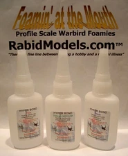 *THREE BOTTLE DEAL*  2oz HYPERBOND REGULAR CA SUPER GLUE Cyanoacrylate w/Pin-Cap