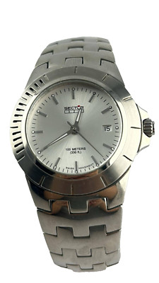 Sector 320 Quarz Damenuhr 34mm Stahl Deplo Swiss Neu Drehring
