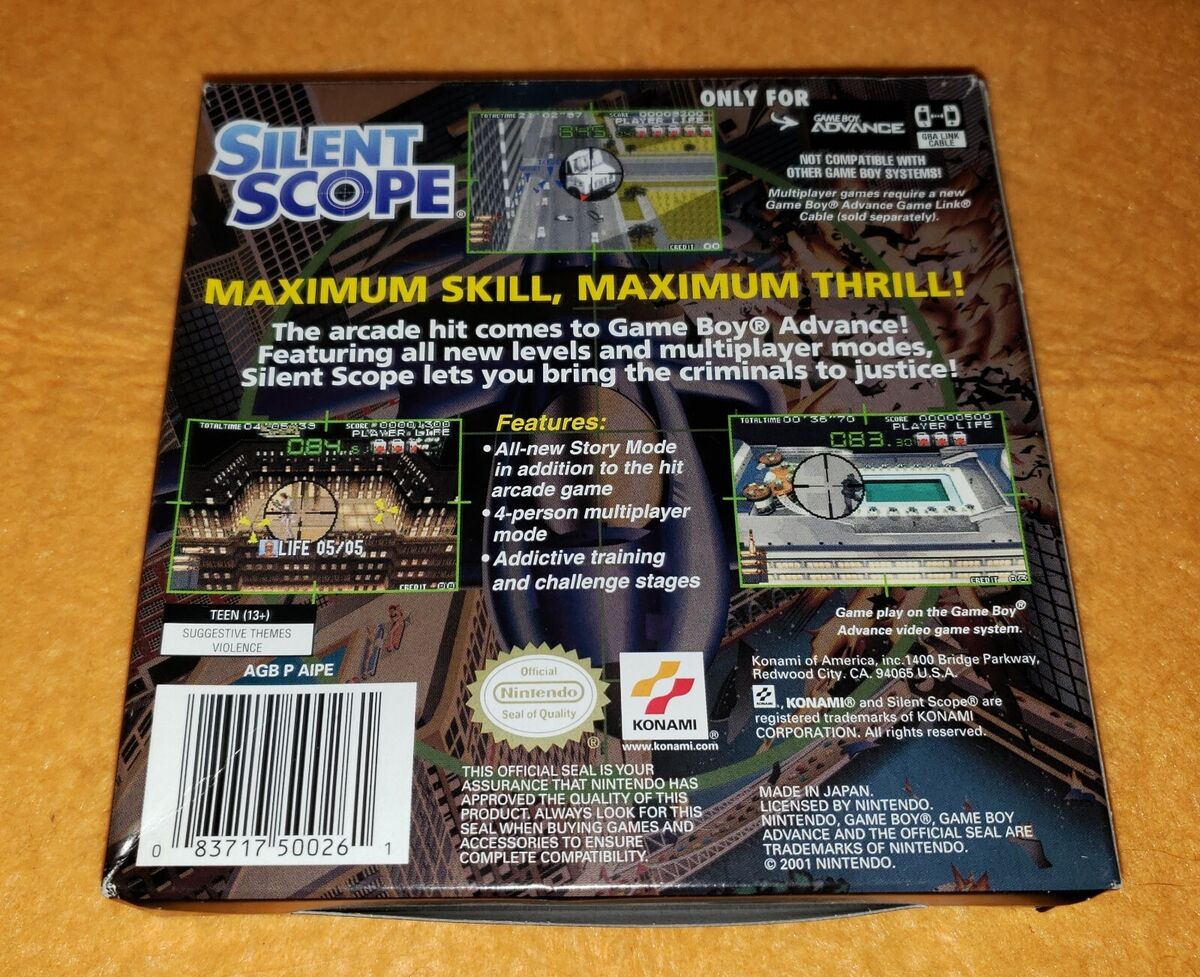 No Game* SILENT SCOPE Nintendo Game Boy Advance GBA Konami