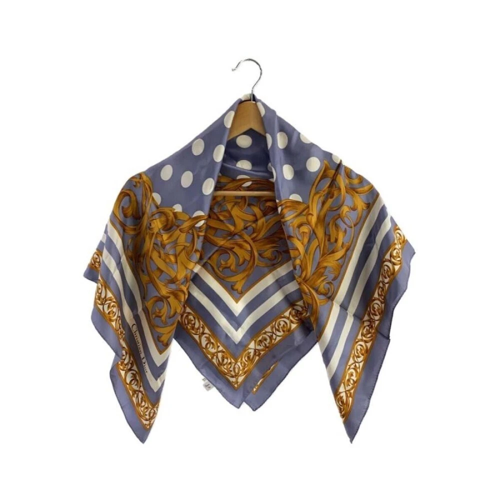 Christian Dior Foulard Carré en Soie 34x34 pouces Soie Motif All Over Multicolore