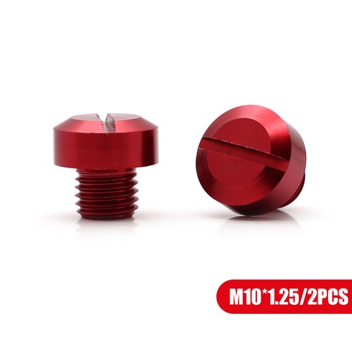 2Pcs M10X1.25 CNC Mirror Hole Block Off Plugs Universal Fit For Motorcycle - Picture 12 of 12