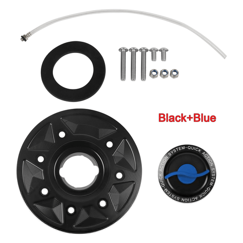CNC Keyless Fuel Gas Tank Cap Cover For Kawasaki Ninja ZX6R/636 19-21 Ninja 250 - Picture 2 of 12