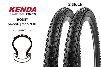 2 Stück 27,5 Zoll Fahrrad Reifen Kenda Honey 27.5x2.20 MTB Tire 56-584 Mantel 65