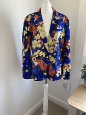 Great Plains Ladies Roses Floral Blazer Bnwt Size Xl Uk 12/14 Rrp £75.00