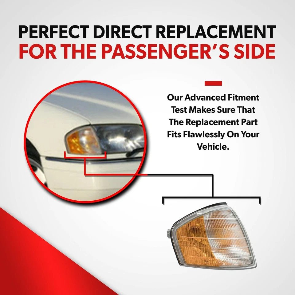For Mercedes-Benz C220 C230 C280 C36 C43 Corner Parking Signal Lamp Passenger - Image 4 of 4