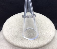 Vintage Sterling Silver 925 Cz Eternity Ring Sz 5 S583