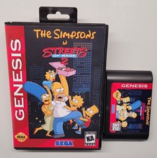 The Simpsons in S.O.R. 2  for Sega Genesis + case & artwork