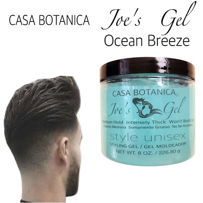 HAIR STYLING JOE'S GEL  CASA BOTANICA  OCEAN BREEZE  8oz FREE SHIPPING