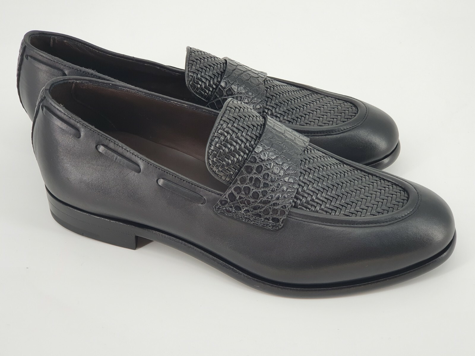 Alligator Calf Soft Leather Loafers | eBay
