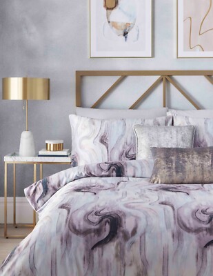 SALE - Tess Daly GALAXY Silver Swirls Bettbezug Bettwäsche - AUSVERKAUF