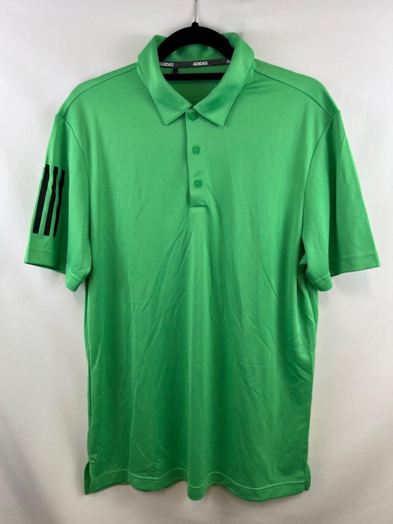 ADIDAS GOLF Men's Stripe BASIC Short Sleeve Polo Shirt Scream