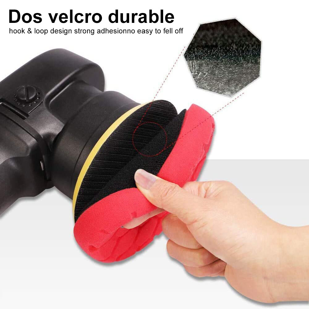 5x 5"(125mm)/6"(150mm) Hex Polishing Pads Sponge Buffing Wax For DA Car