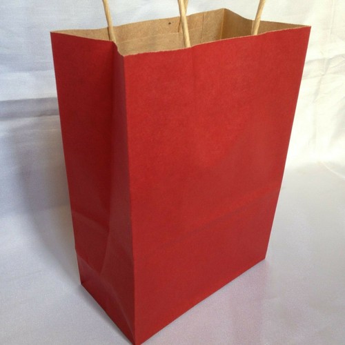 Gift Bags Kraft Paper Carrier Present Handles Wedding Birthday Bag 21cm x 15cm - Picture 14 of 14