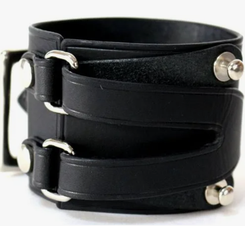 Fashion accessories JAM HOME MADE POST Leather bracelet Double Black Japan - Picture 2 of 9