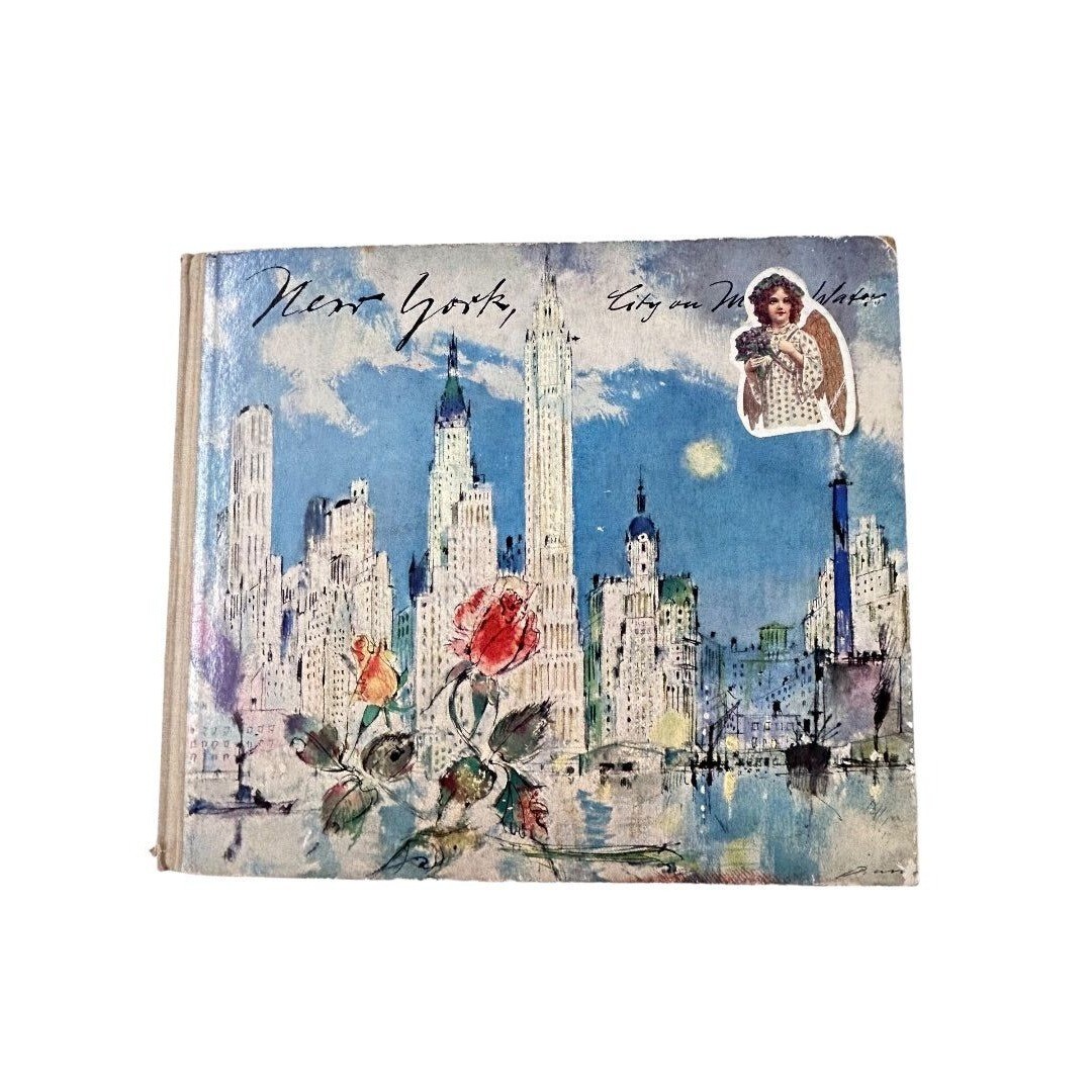 版画 death nyc AK173 New York City on Many Waters Fritz Busse Art Hardcover by M