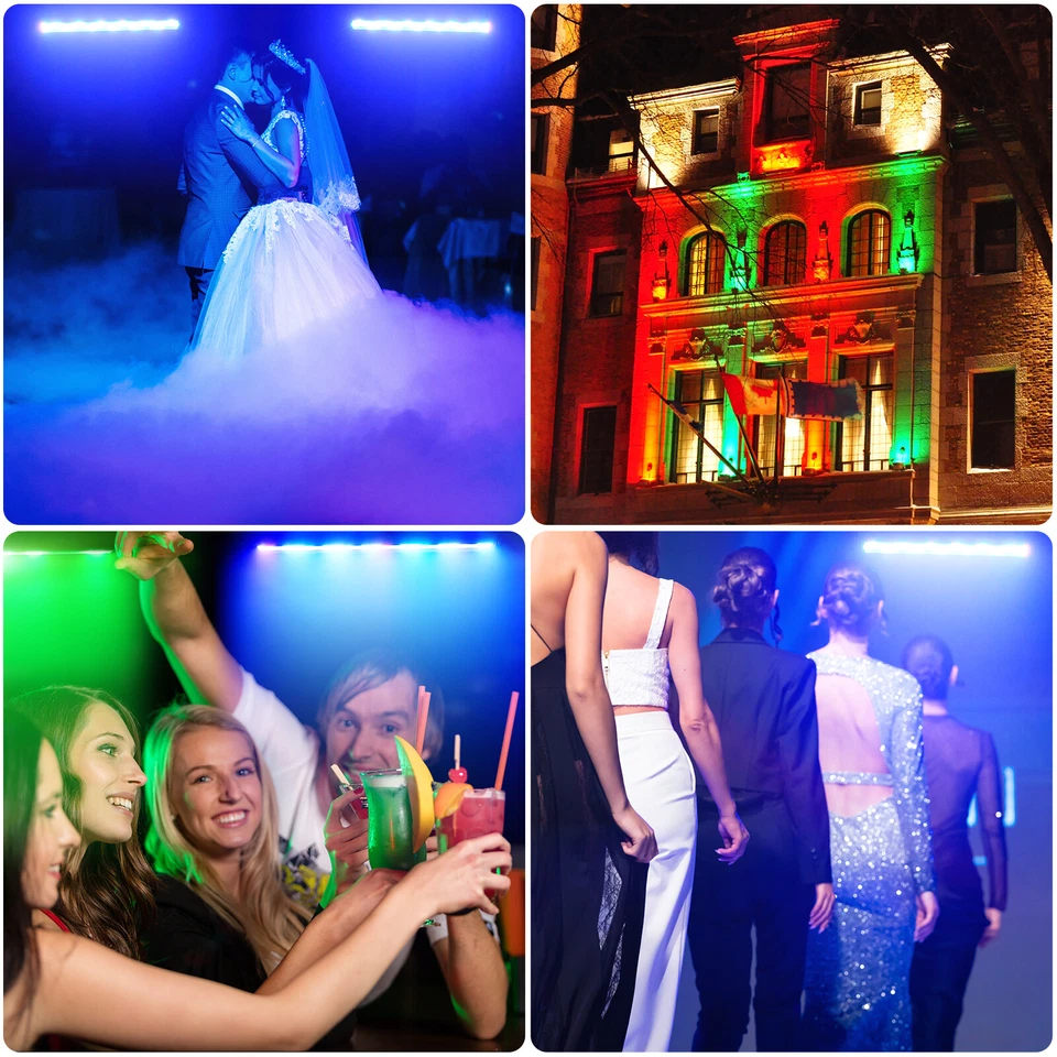 150W RGB 768LED Wall Wash Light Strobe DMX Stage Disco Party Lighting Halloween - Image 4 of 4