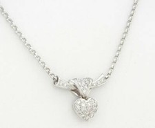 DIAMOND HEART NECKLACE PENDANT EARTH MINED DIAMONDS 18K NEW