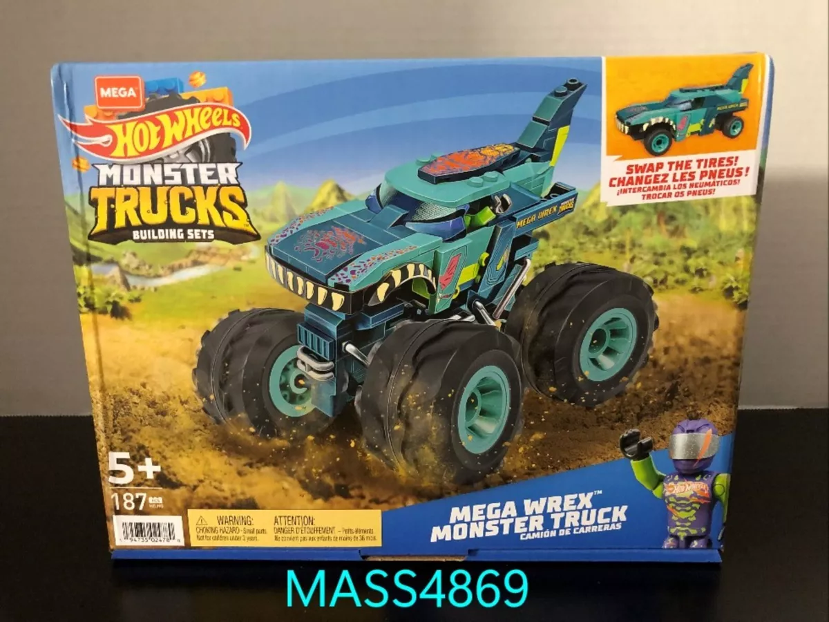 MEGA Hot Wheels Mega-Wrex Monster Truck Building Set with 1 Figure