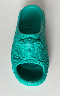 Versace Medusa Head Slides Pool Sandals Turquoise 10 US (43 