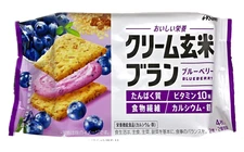 Japan Biscuit Asahi Group Foods Cream Genmai Bran Blueberry 72g × 6 bags