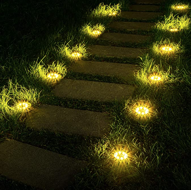 solpex 12 pack solar ground lights 8 led solar powered