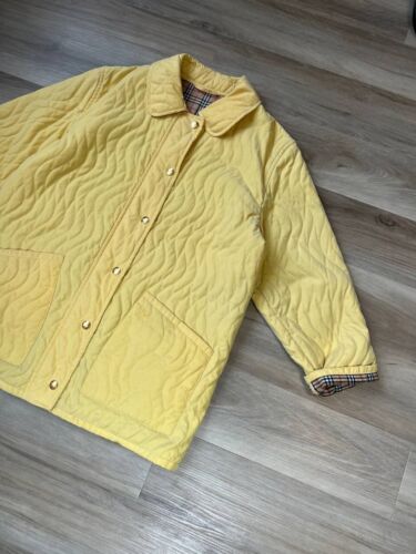 BURBERRYS LONDON Vintage Nova Check Quilted Jacket with Snaps, Size XL - Picture 7 of 19