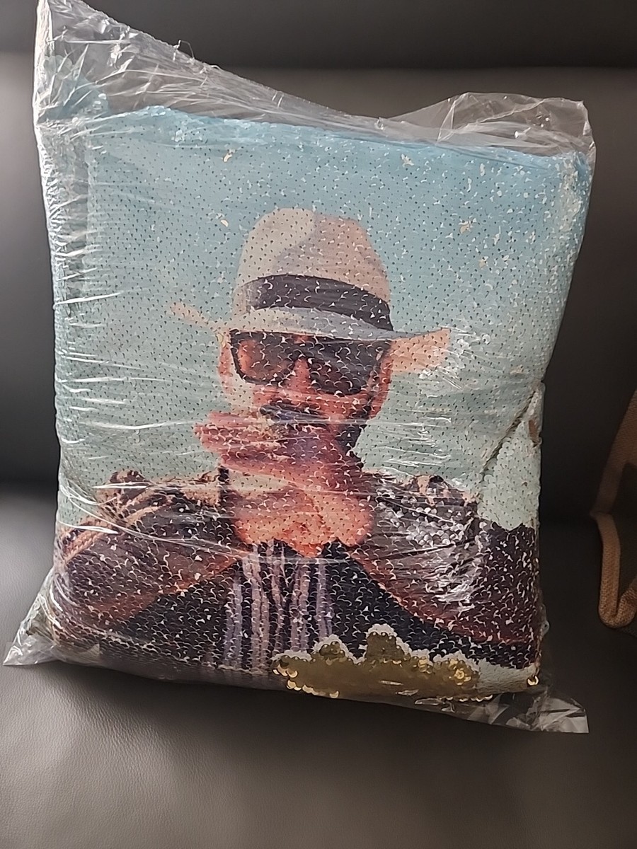 nic cage sequin pillow
