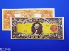 Reproduction $20 1905 Gold US Paper Money Currency Copy