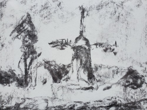 Zeichnung Kohle Landschaft Mühle Norddeutsch Johann Müller Emden Signiert - Picture 9 of 11