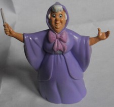 Disney PVC Cinderella FAIRY GODMOTHER& Wand Cake Topper Mattel Figure God Mother