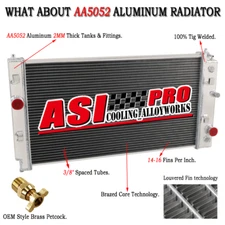 Aluminum 3 Row Radiator For 1997-2005 Chevy Malibu/Pontiac Grand Am 3.1L/3.4L V6