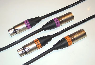 MARKENLOS Cable de micrófono de 10 m cable DMX con Neutrik XLR OFC 2 piezas de 10 m cada una incl. velcro de cable