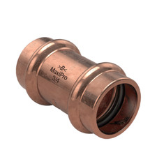 Conex MaxiPro 1.3/8" Press Fit Straight Coupling, Copper, ACR - bag of 2