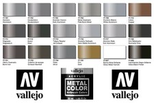 Vallejo Metal Color Acrylic Hobby Paint / Metal Varnish / Primer : 32 ml Bottles